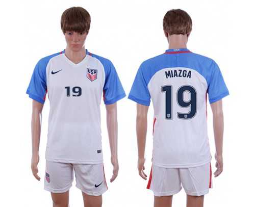 USA #19 Miazga Home Soccer Country Jersey