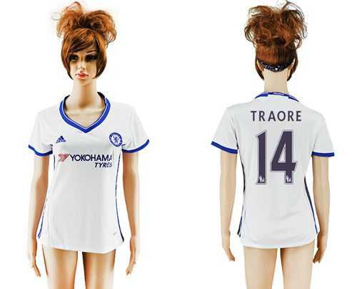 Women's Chelsea #14 Traore Sec Away Soccer Club Jersey