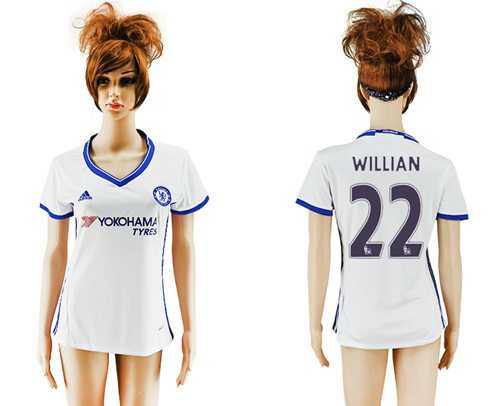Women's Chelsea #22 Willian Sec Away Soccer Club Jersey