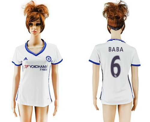 Women's Chelsea #6 Baba Sec Away Soccer Club Jersey