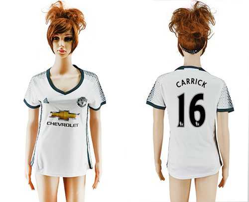 Women's Manchester United #16 Carrick Sec Away Soccer Club Jersey