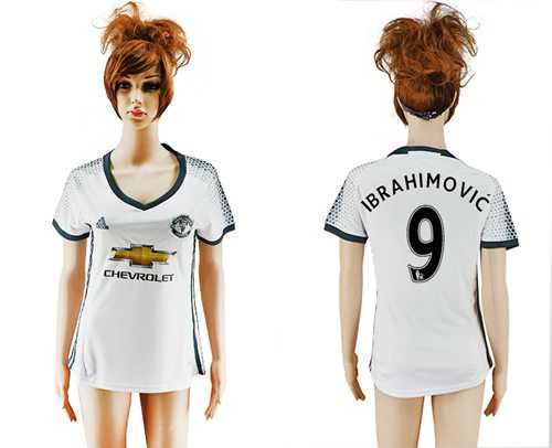 Women's Manchester United #9 Ibrahimovic Sec Away Soccer Club Jersey