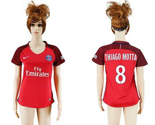 Women's Paris Saint-Germain #8 Thiago Motta Away Soccer Club Jersey