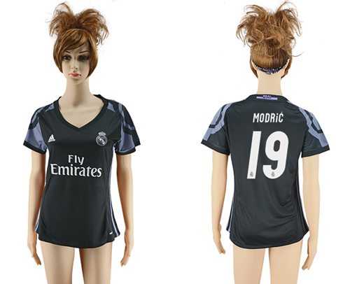 Women's Real Madrid #19 Modric Sec Away Soccer Club Jersey