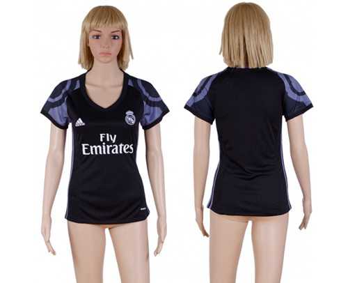 Women's Real Madrid Blank Sec Away Soccer Club Jersey