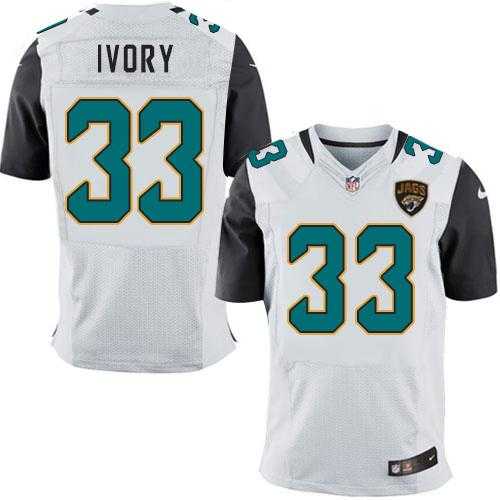Nike Jacksonville Jaguars #33 Chris Ivory White Men's Stitched NFL Elite Jersey