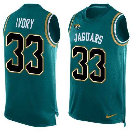 Nike Jacksonville Jaguars #33 Chris Ivory Teal Green Team Color Men's Stitched NFL Limited Tank Top Jersey