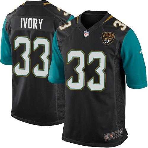 Youth Nike Jacksonville Jaguars #33 Chris Ivory Black Alternate Stitched NFL Elite Jersey