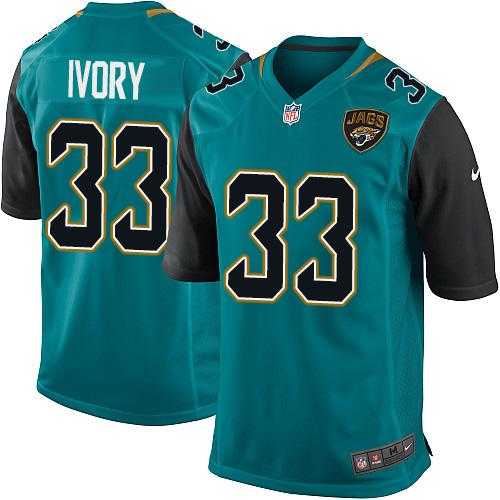 Youth Nike Jacksonville Jaguars #33 Chris Ivory Teal Green Team Color Stitched NFL Elite Jersey