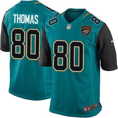 Youth Nike Jacksonville Jaguars #80 Julius Thomas Teal Green Team Color Stitched NFL Elite Jersey