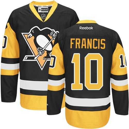 Men's Pittsburgh Penguins #10 Ron Francis Reebok Black Premier Jersey