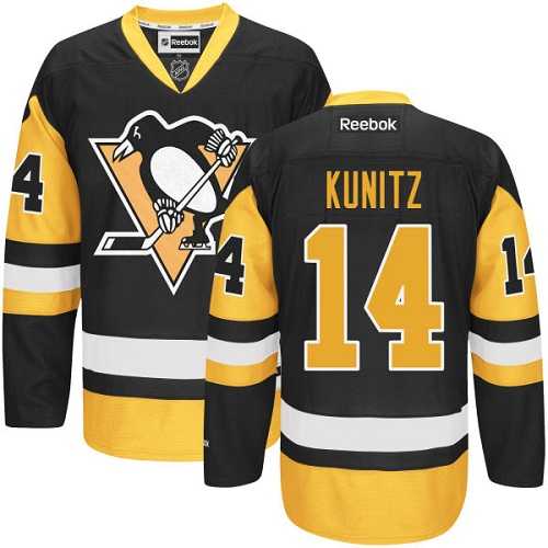 Men's Pittsburgh Penguins #14 Chris Kunitz Reebok Black Premier Jersey
