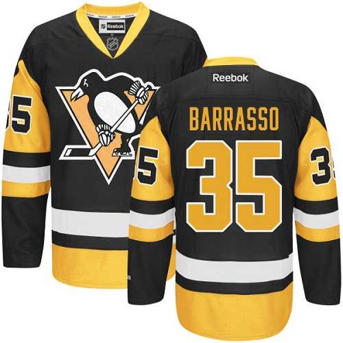 Men's Pittsburgh Penguins #35 Tom Barrasso Reebok Black Premier Jersey