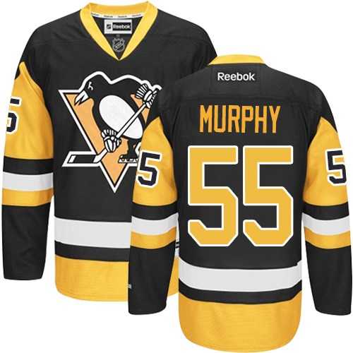 Men's Pittsburgh Penguins #55 Larry Murphy Reebok Black Premier Jersey