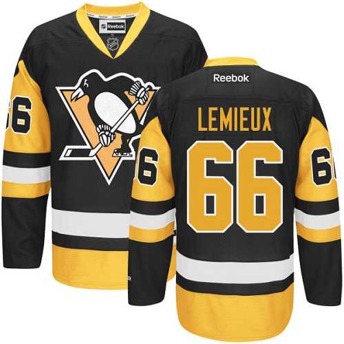 Men's Pittsburgh Penguins #66 Mario Lemieux Reebok Black Premier Jersey Men's Pittsburgh Penguins #66 Mario Lemieux Reebok Black Premier Jersey
