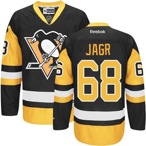 Men's Pittsburgh Penguins #68 Jaromir Jagr Reebok Black Premier Jersey
