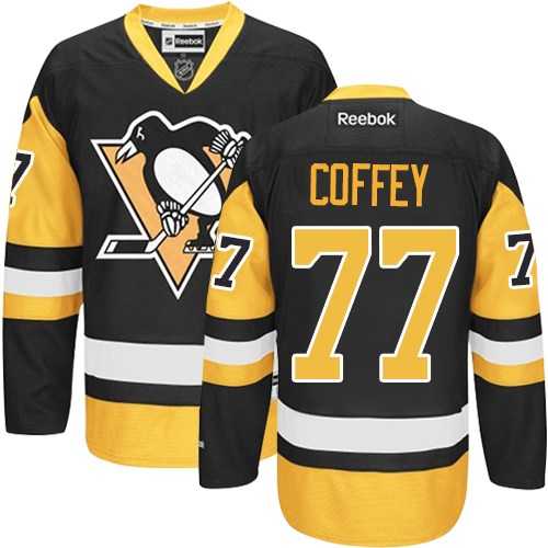 Men's Pittsburgh Penguins #77 Paul Coffey Reebok Black Premier Jersey Men's Pittsburgh Penguins #77 Paul Coffey Reebok Black Premier Jersey