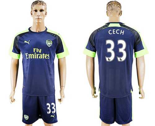 Arsenal #33 Cech Sec Away Soccer Club Jersey
