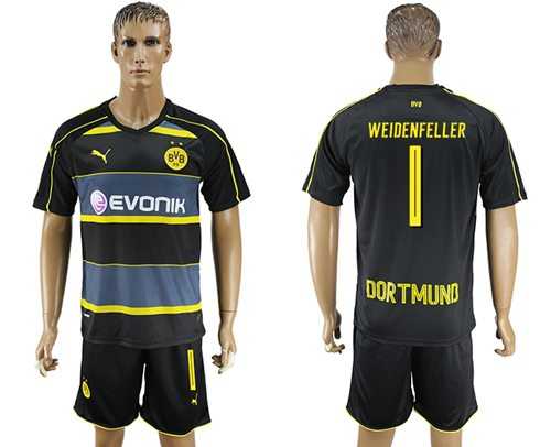 Dortmund #1 Weidenfeller Away Soccer Club Jersey