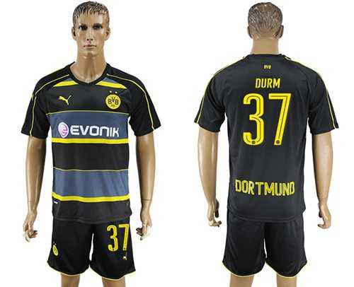 Dortmund #37 Durm Away Soccer Club Jersey