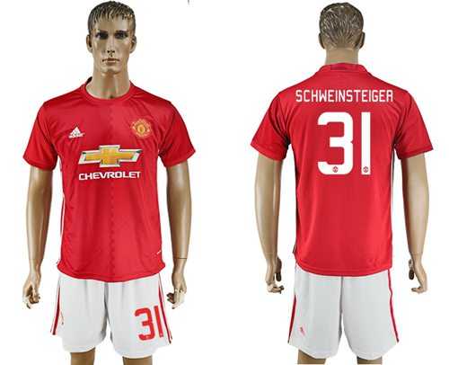 Manchester United #31 Schweinsteiger Home League Soccer Club Jersey