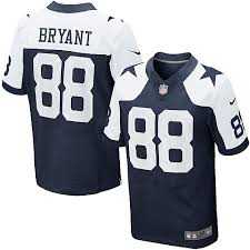 Nike Dallas Cowboys #88 Dez Bryant Navy Blue Thanksgiving Throwback Men's Stitched NFL Elite Jersey