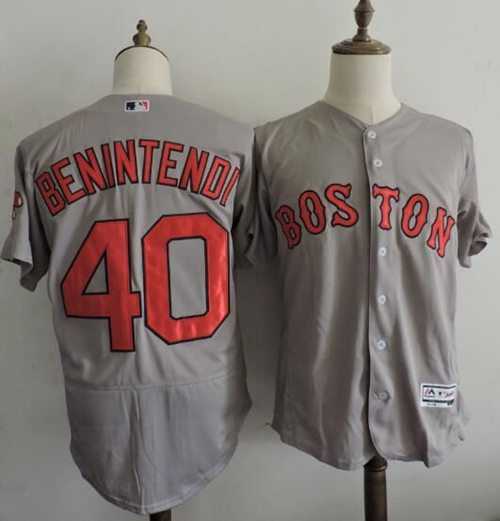 Boston Red Sox #40 Andrew Benintendi Grey Flexbase Authentic Collection Stitched Baseball Jersey
