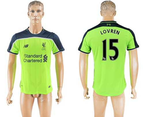Liverpool #15 Lovren Sec Away Soccer Club Jersey