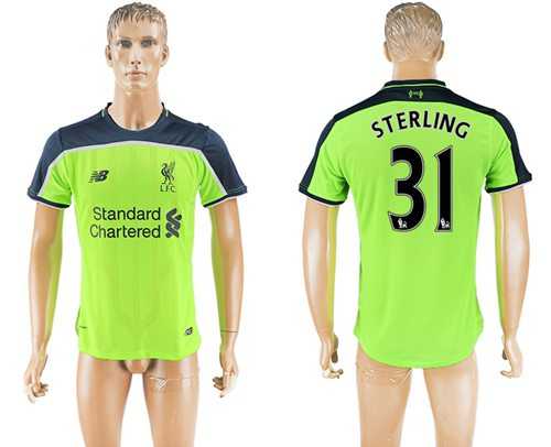 Liverpool #31 Sterling Sec Away Soccer Club Jersey