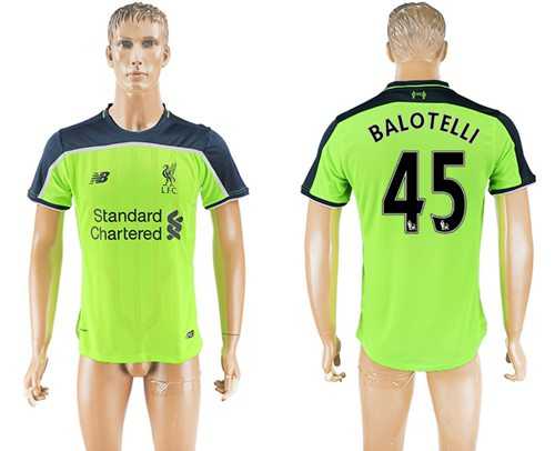 Liverpool #45 Balotelli Sec Away Soccer Club Jersey