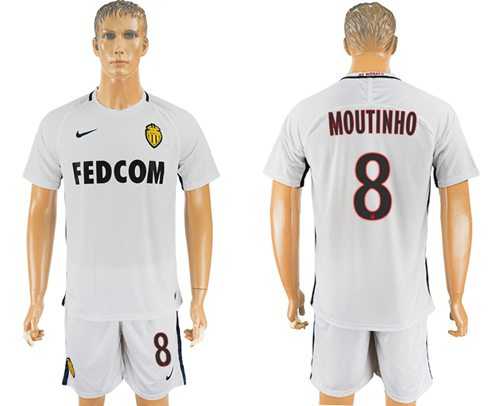 Monaco #8 Moutinho Away Soccer Club Jersey