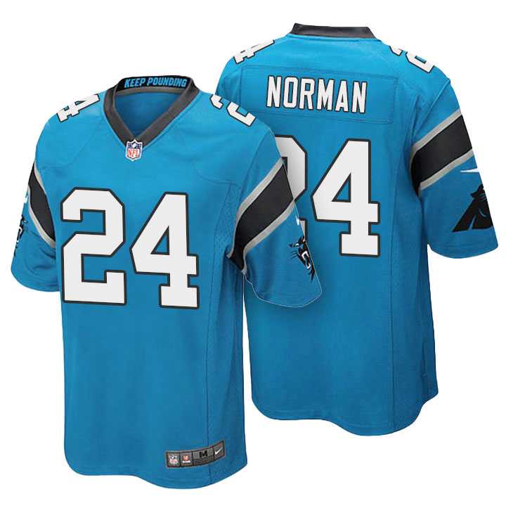 Men's Carolina Panthers #24 Josh Norman Light Blue Color Rush Limited Jersey
