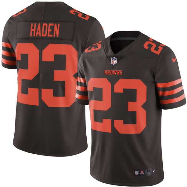 Men's Cleveland Browns #23 Joe Haden Nike Brown Color Rush Limited Jersey