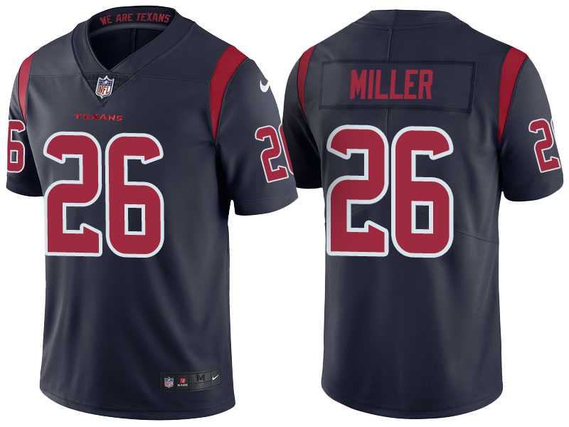Men's Houston Texans #26 Lamar Miller Navy Color Rush Limited Jersey