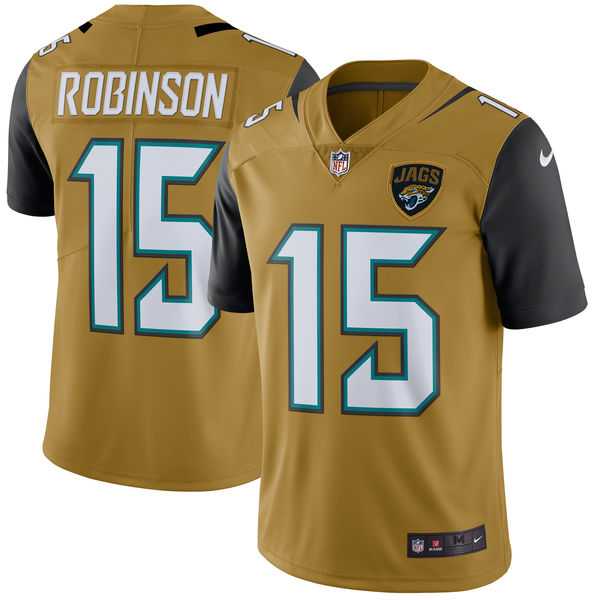 Men's Jacksonville Jaguars #15 Allen Robinson Nike Gold Color Rush Limited Jersey