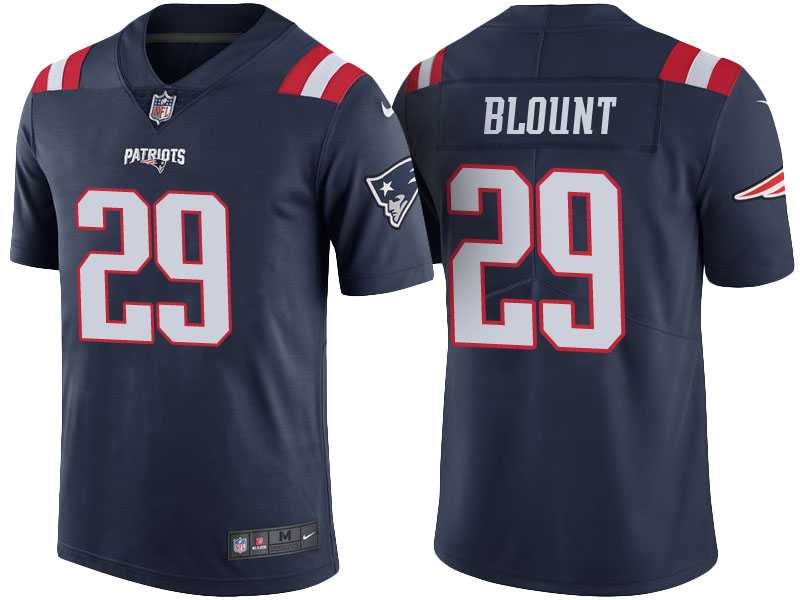 Men's New England Patriots #29 LeGarrette Blount Navy Color Rush Limited Jersey
