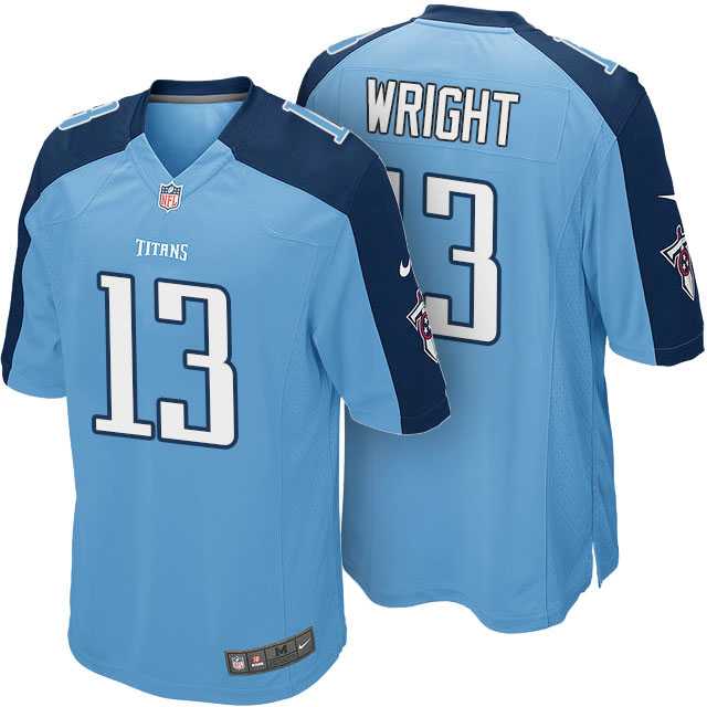 Men's Tennessee Titans #13 Kendall Wright Blue Color Rush Limited Jersey