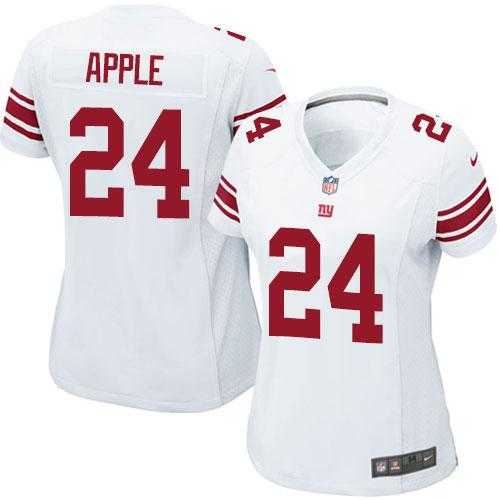 Women's Nike Giants #24 Eli Apple White Stitched NFL Elite Jersey
