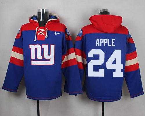 Nike New York Giants #24 Eli Apple Royal Blue Player Pullover NFL Hoodie