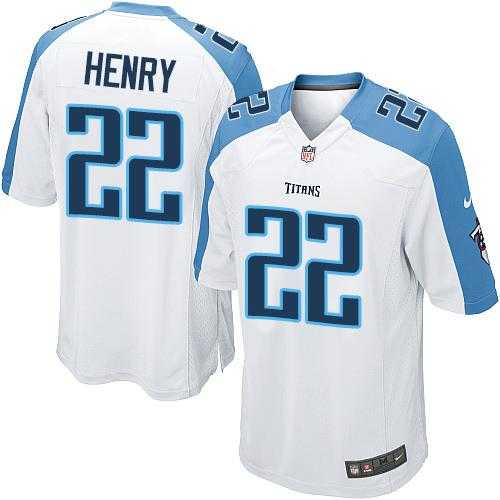 Youth Nike Tennessee Titans #22 Derrick Henry White Stitched NFL Elite Jersey