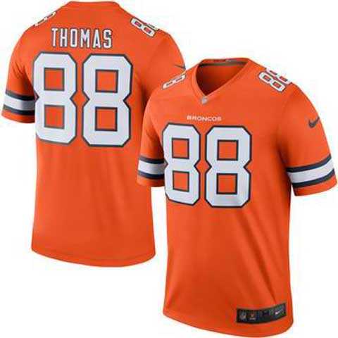 Men's Nike Denver Broncos #88 Demaryius Thomas Orange Color Rush Limited Jerseys