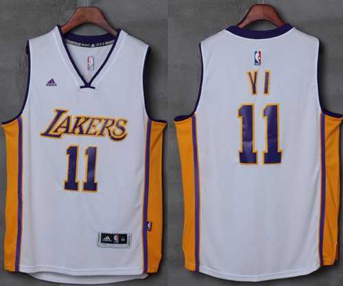 Los Angeles Lakers #11 Yi Jianlian White Stitched NBA Jersey