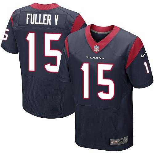 Nike Houston Texans #15 Will Fuller V Navy Blue Team Color Men's Stitched NFL Elite Jersey