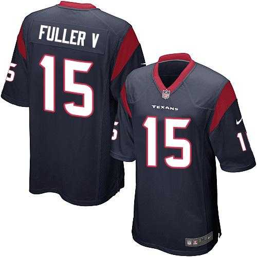 Youth Nike Houston Texans #15 Will Fuller V Navy Blue Team Color Stitched NFL Elite Jersey