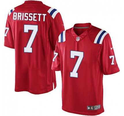 Youth Nike New England Patriots #7 Jacoby Brissett Elite Red Alternate NFL Jersey