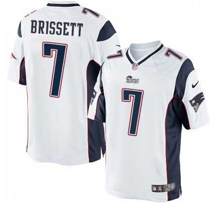 Youth Nike New England Patriots #7 Jacoby Brissett Elite White NFL Jersey