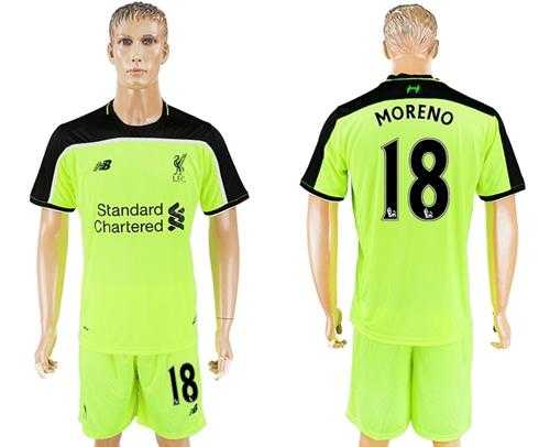 Liverpool #18 Moreno Sec Away Soccer Club Jersey