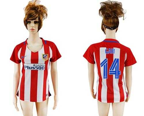 Women's Atletico Madrid #14 Gabi Home Soccer Club Jersey