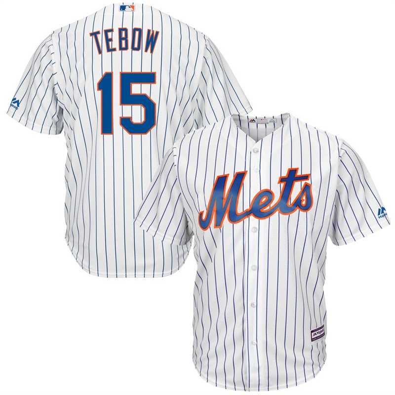 New York Mets Tim Tebow #15 Home White Cool Base Jersey