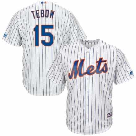 Youth New York Mets #15 Tim Tebow White Home Cool Base Player Jersey